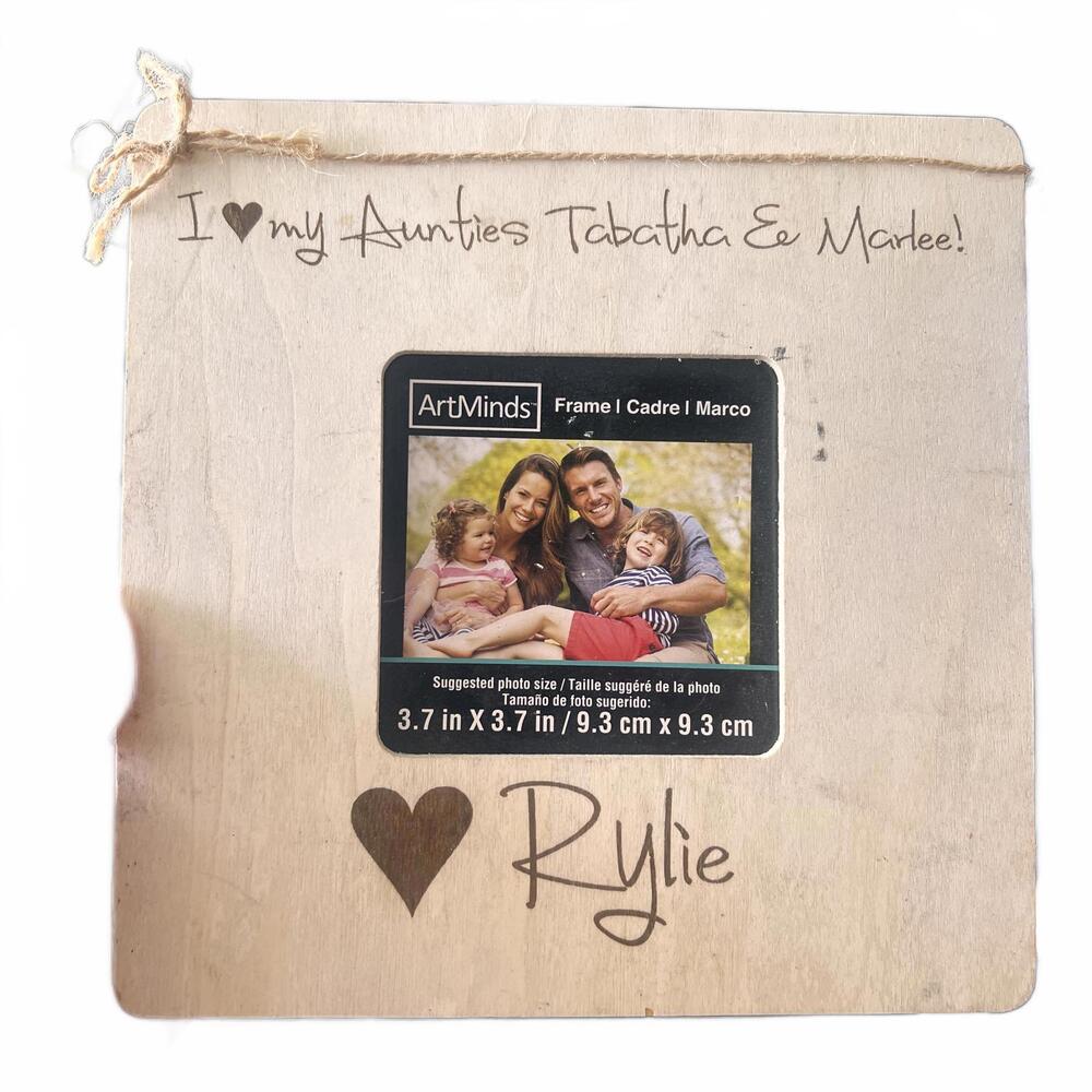 Wooden Picture Frame with Personalized Engraving